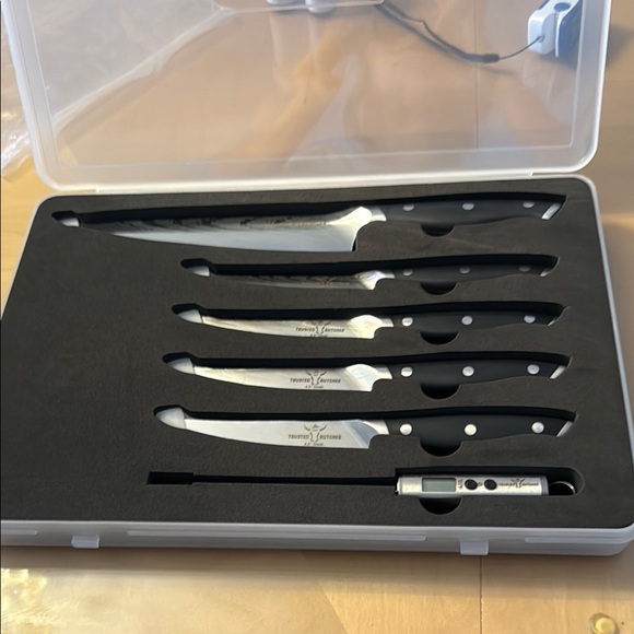 Tramontina Black and Silver Knife Set with Case